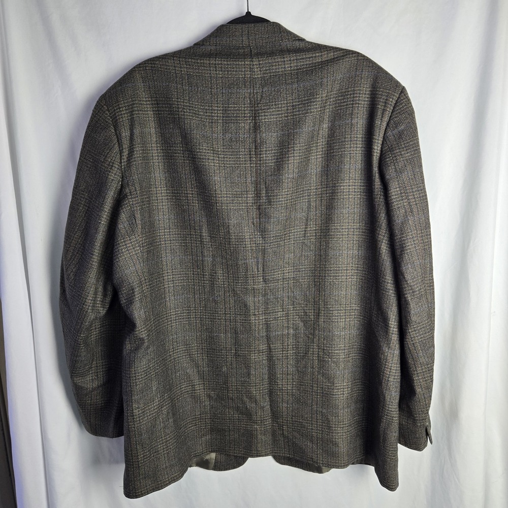 Gianfranco Ruffini Lambswool Sport Coat Blazer 48R Glen Plaid Academia Old Money - Picture 5 of 11